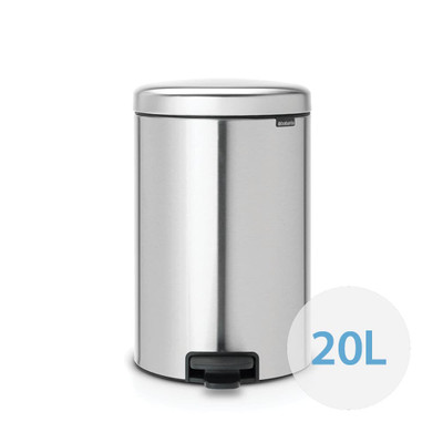 brabantia NewIcon Pedal Bin 20L Fingerprint Proof Matte Steel