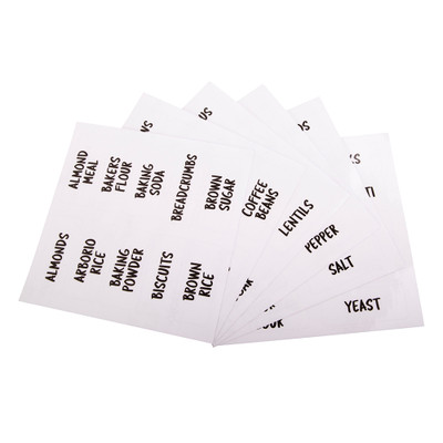 Appetito Clear Vinyl Pantry Labels - 60 Pack