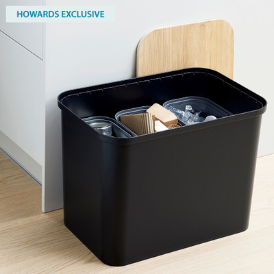 SmartStore Collect 76L Sort & Recycle Bin Set - Black