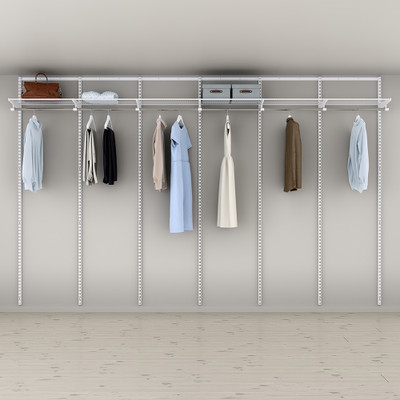 elfa Basic Hanging Rod Shelving Solution Shallow Option 12
