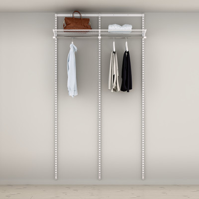 elfa Basic Hanging Rod Shelving Solution Shallow Option 8