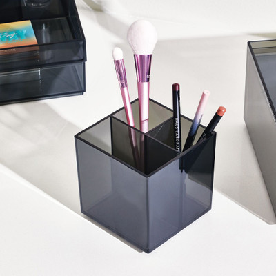 iDesign x Sarah Tanno Cube Makeup Organiser - Smoke