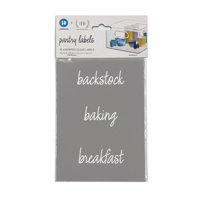 iDesign x The Home Edit Clear Pantry Labels - 18 Pack
