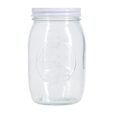 Kates Kitchen Embossed Glass Jar 1L