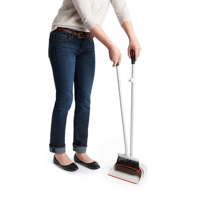 OXO Good Grips Upright Dustpan & Broom Set | Howards Storage World