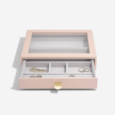 Stackers Classic Drawer Jewellery Box Glass Lid Layer - Blush