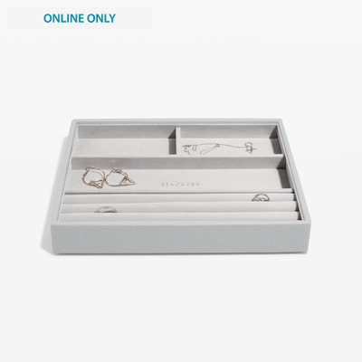 Stackers Classic Ring & Bracelet Jewellery Box Layer - Pebble Grey