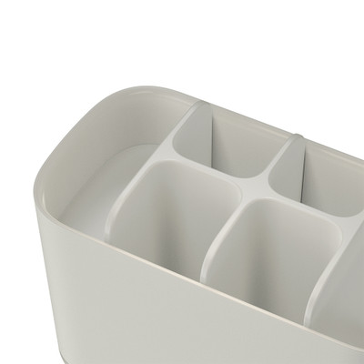 EasyStore Toothbrush Caddy Large in Grey/White