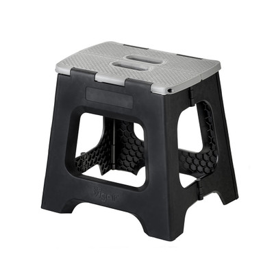 Vigar Compact 32cm Folding Step Stool - Black