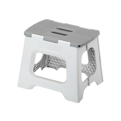Vigar Compact 27cm Folding Step Stool - Grey