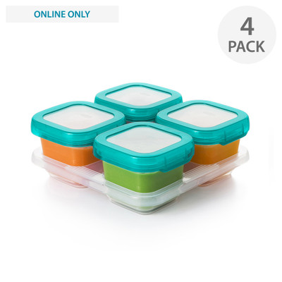 OXO TOT BABY BLOCKS FREEZER STORAGE CONTAINERS 6OZ - TEAL