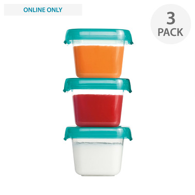 OXO TOT 3PC BABY BLOCKS FREEZER STORAGE CONTAINERS (2OZ)- TEAL
