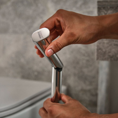 Easy Store Luxe 2 in 1 Toilet Roll Stand in Stainless Steel