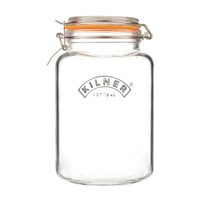 Kilner Square Clip Top Glass Jar - 3L