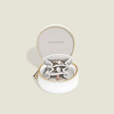 Stackers Oyster Travel Jewellery Box - Pebble White