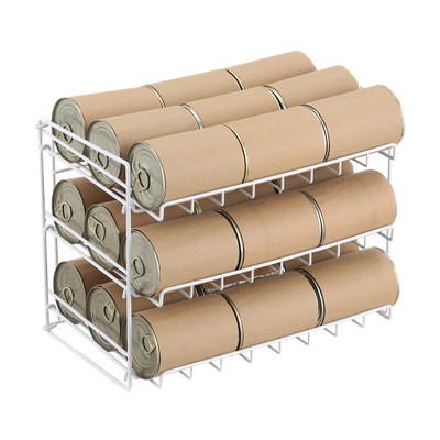 3 Tier Wire Can Rack - White