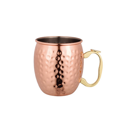 Bartender 530ml Moscow Mule Mug Hammered Copper Finish