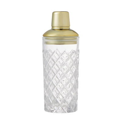 Davis & Waddell Raymond 400ml Glass Cocktail Shaker - Gold