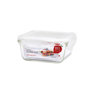 Algo Glass Square Container - 550ml