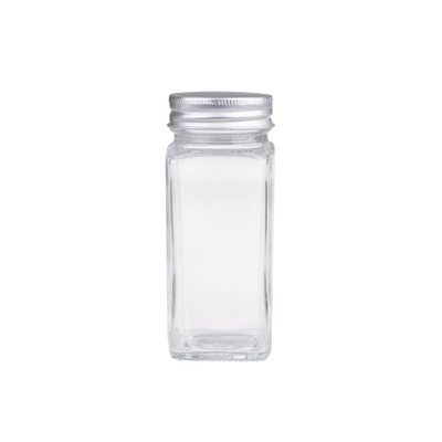 Appetito Glass Spice Jar Square with Shaker Lid - 115ml