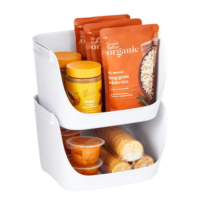 YouCopia ShelfBin Stackable Pantry Shelf Bins - Set of 2