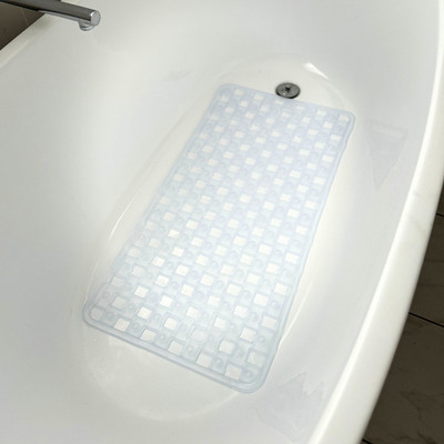 Non-Slip Bath & Shower Mat Rectangle with Suction Cups - Clear