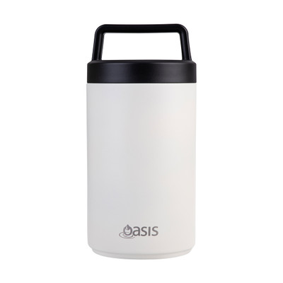 Oasis Stainless Steel Insulated Food Flask with Handle 700ml - Alabaster