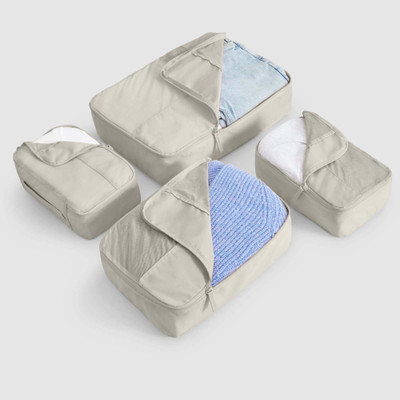 Globite Voyager Travel Packing Cube 4 Pack - Oatmeal