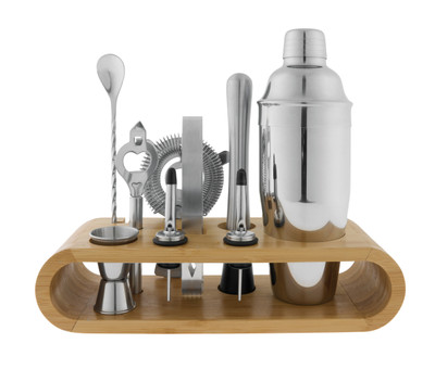 Avanti Bar Set with Bamboo Stand - 10 Piece