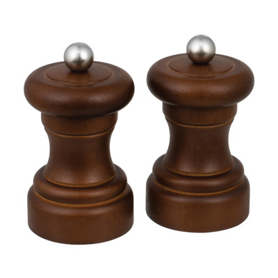 Wilkie Brothers Salt & Pepper Mill Set Rubberwood - 10cm