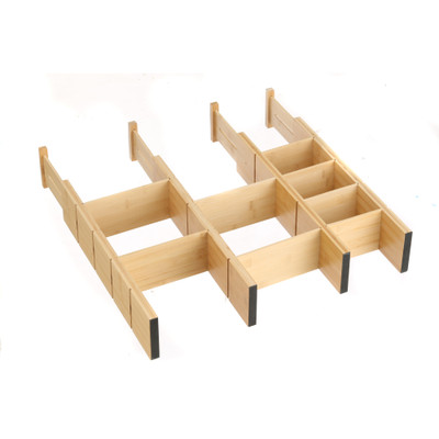 Bamboo Drawer Dividers - 12 Pack