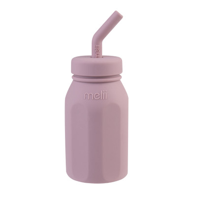 Melii Luxe Kids Silicone Straw Bottle 230ml - Pink