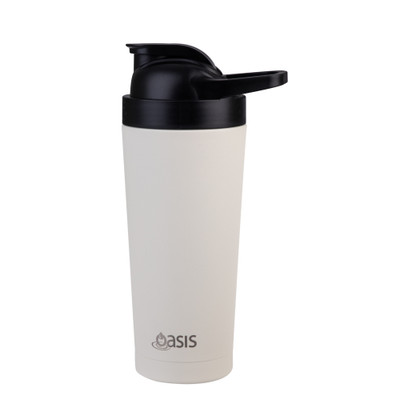 Oasis Stainless Steel Protein Shaker Bottle 700ml - Alabaster