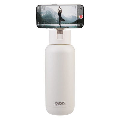 Oasis Moda Mag-Grip Insulated Stainless Steel Drink Bottle 1L - Alabaster