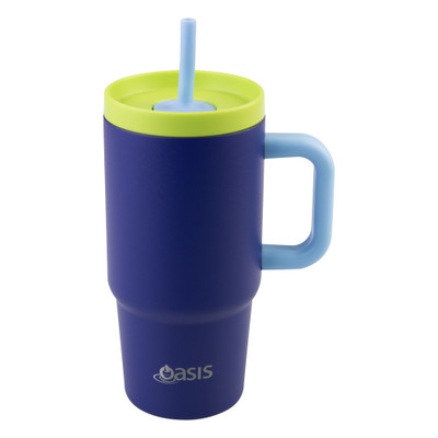 Oasis Junior Commuter Insulated Stainless Steel Tumbler 700ml - Peacock Blue