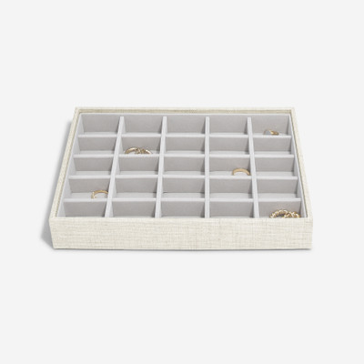 Stackers Classic Jewellery Box Tray 25 Compartment - Oatmeal