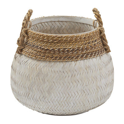 Amalfi Bambu Basket - White