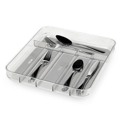 madesmart 6 Compartment Cutlery Tray - Clear