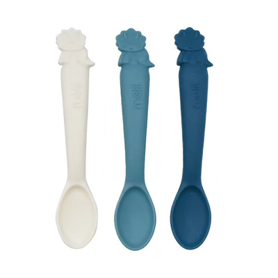 Melii Luxe Silicone Spoons 3 Pack - Dinosaur