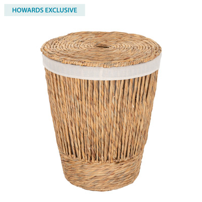 Howards Water Hyacinth Laundry Hamper - Round