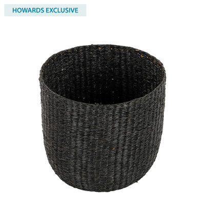 Howards Soft Seagrass Basket Large - Black