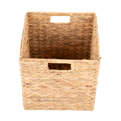 Howards Water Hyacinth Foldable Cube Basket
