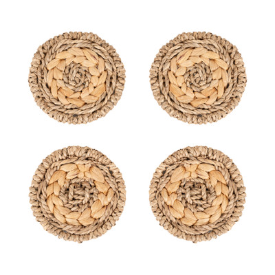 Howards Seagrass & Water Hyacinth Round Coasters - 4 Pack