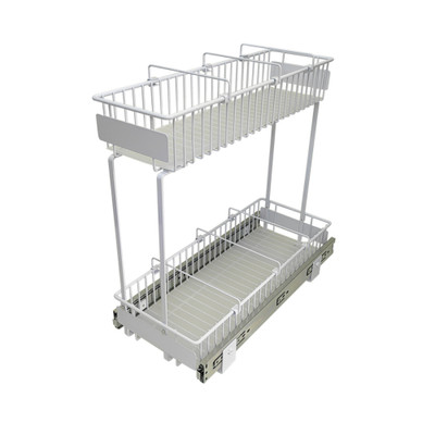 Williamsware 2 Tier Gliding Baskets 15/20cm - White