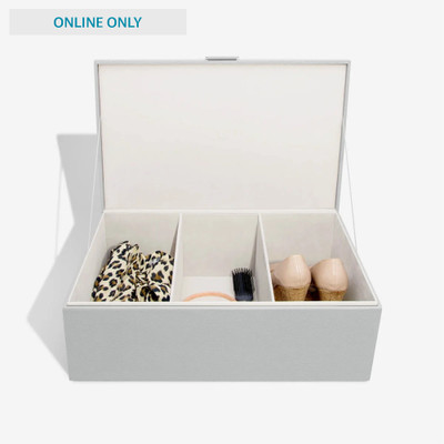Stackers Large Storage Box with Lid - Pebble Grey