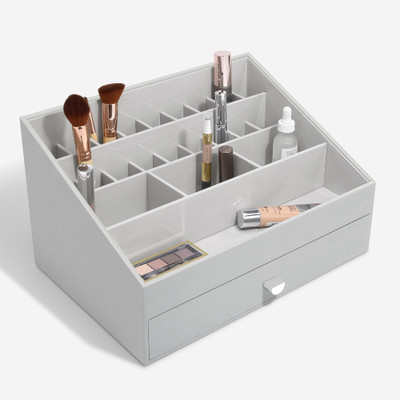 Stackers Supersize Tiered Makeup Organiser - Pebble Grey