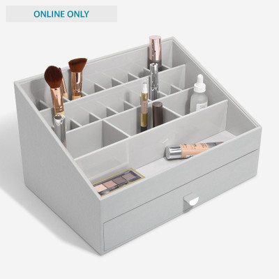 Stackers Supersize Tiered Makeup Organiser - Pebble Grey