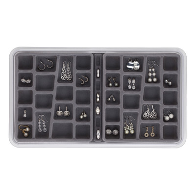 Jewellery Stax 36 Compartment Organiser Tray - Grey