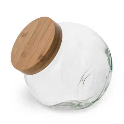 Glass Snack Jar 4L with Bamboo Lid | Howards Storage World