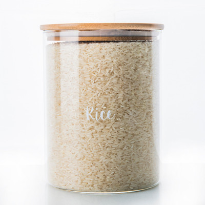 Glass Jar 3L with Bamboo Lid - Round